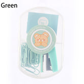 Macaron Clip and Stapler Set